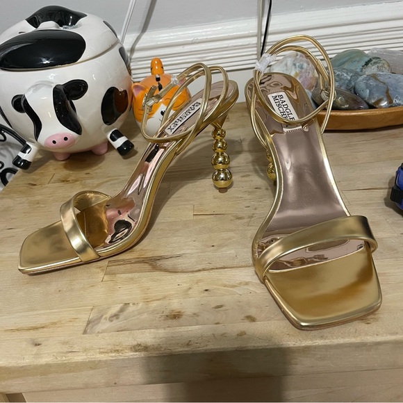 Badgley Mischka Ivette II Metallic Stiletto Sandal Size 9 - Picture 3 of 10